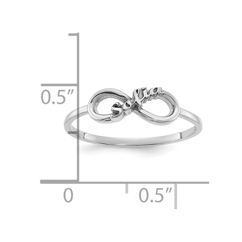 10K White Gold Personalized Infinity Name Ring-WBC-10XNR90W