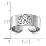 10KW Polished Cigar Style Monogram Ring-WBC-10XNR92W