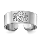 10KW Polished Cigar Style Monogram Ring-WBC-10XNR92W