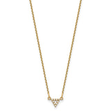 14k AA Quality Diamond 6mm Triangle Necklace-WBC-XP5010AA