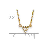 14k AAA Quality Diamond 6mm Triangle Necklace-WBC-XP5010AAA