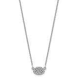 14k White Gold Diamond Cluster Oval Necklace-WBC-XP5029WA