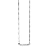 14k White Gold Diamond Tiny Bar Necklace-WBC-XP5030WAAA