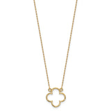 14k Small necklace Quatrefoil Design-WBC-XP5054