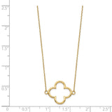 14k Small necklace Quatrefoil Design-WBC-XP5054