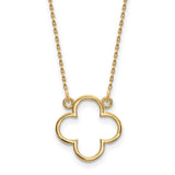 14k Small necklace Quatrefoil Design-WBC-XP5054